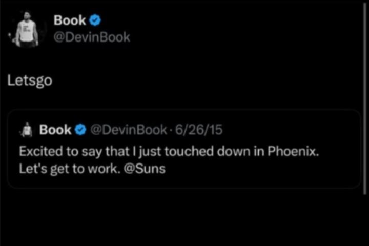 续约至2030！布克转发自己15年13顺位被选中推文：开干🫡